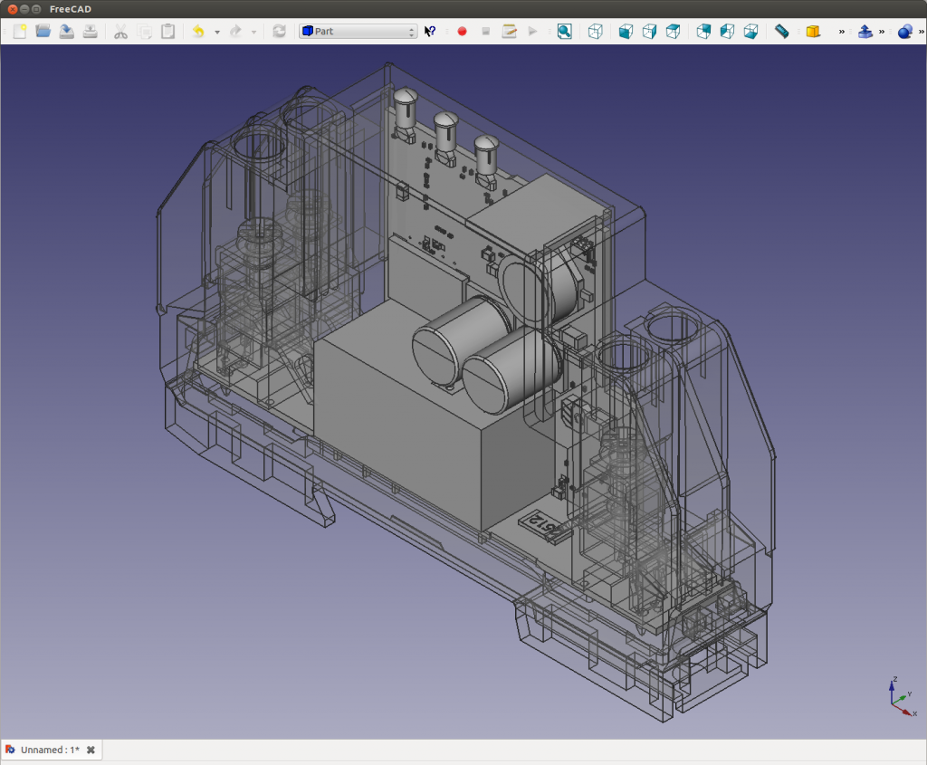 Freecad Rendering of Eagle BRD File